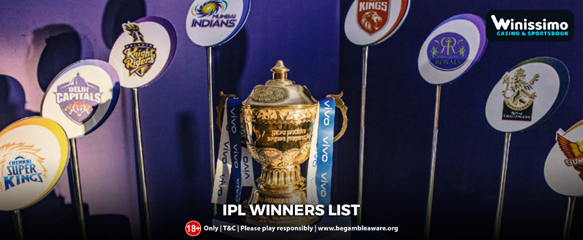 Take A Close Look At The IPL Winners List In Detail Here